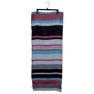 Hinge Nordstrom Stripe Acrylic Wrap Shawl Blanket Scarf Cozy Throw